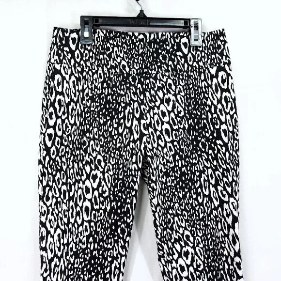 Guess By Marciano Pants Size 4 Animal Cheetah Print Zip Ankle 28" Inseam - Picture 10 of 15